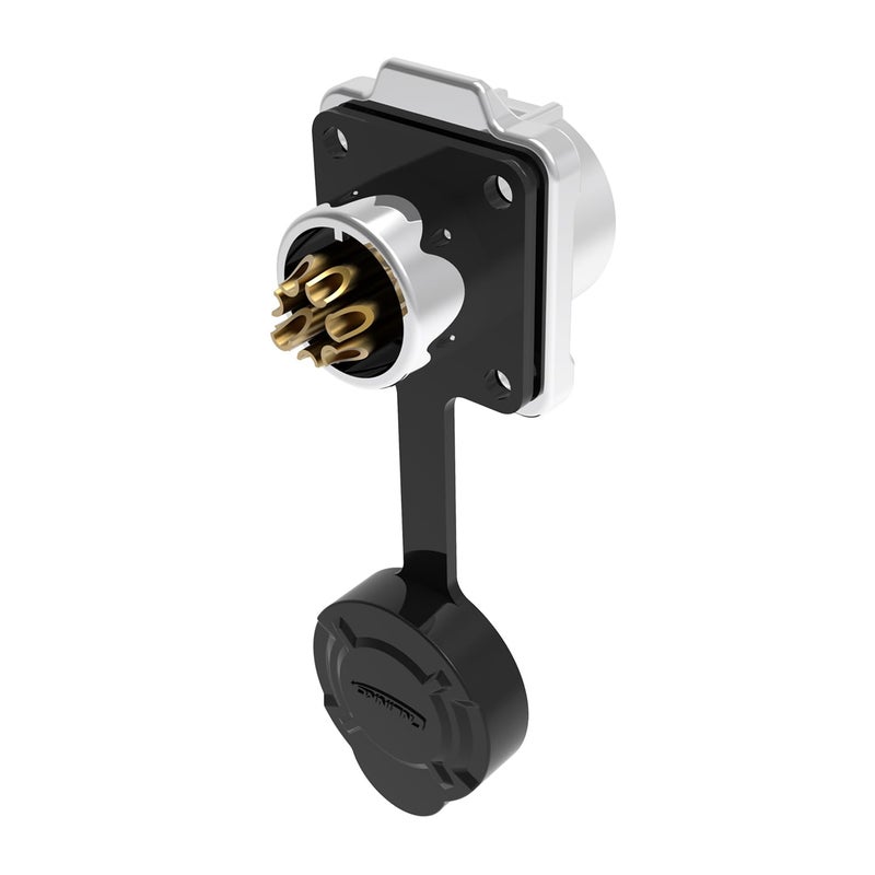 CNLINKO LP12 8-Pin Metal Shell Waterproof Circular Connector M12 Quick-Connect Flange Panel for Industrial Applications and Outdoor Use (8-Pin) - Image 3